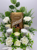 SALE - Gold Lindt Lindor Chocolate and Yankee Candles Bouquet