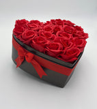 Red Roses Gift Box in Heart Shaped Presentation Box