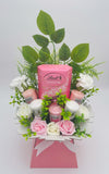 Sale - Pink Lindt Lindor and Yankee Candle Chocolate Bouquet