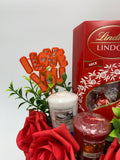Valentines Hat Box Gift with Yankee Candle and Lindt Lindor Chocolate