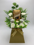 SALE - Gold Lindt Lindor Chocolate and Yankee Candles Bouquet