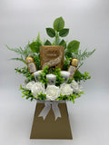 Gold Lindt Lindor, Ferrero Rocher Chocolate and Yankee Candles Bouquet