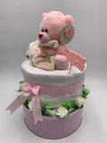 It's a Girl Pink Teddy Baby Shower Nappy Cake.